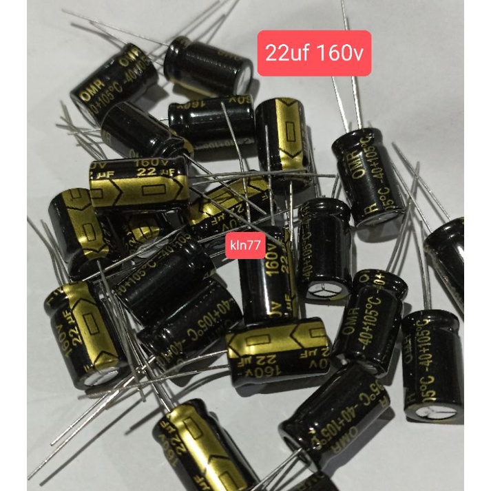 ELCO 22UF 160V KAPASITOR ELKO 22 UF 160 VOLT AUDIO