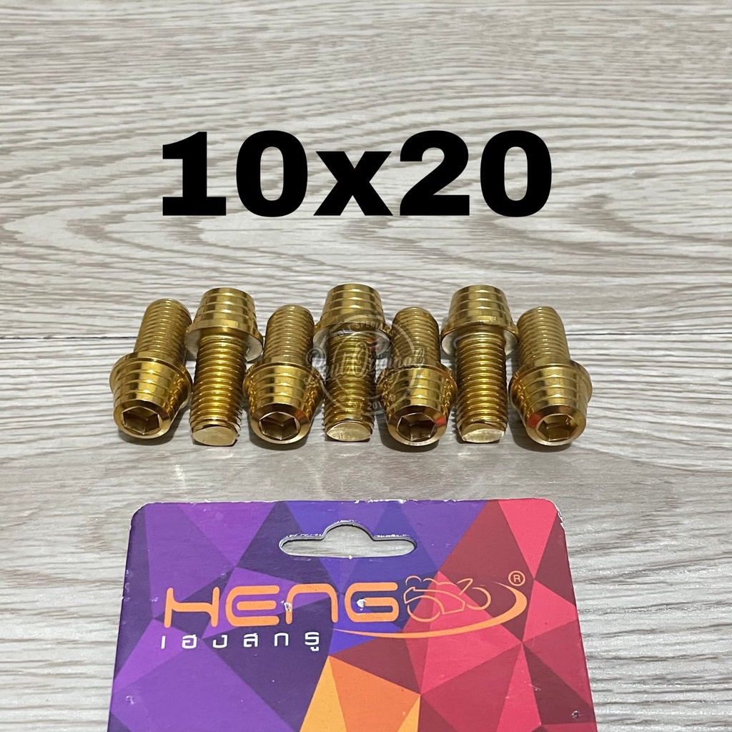 baut probolt kerucut gold 10x20 drat 14 panjang 2cm original heng