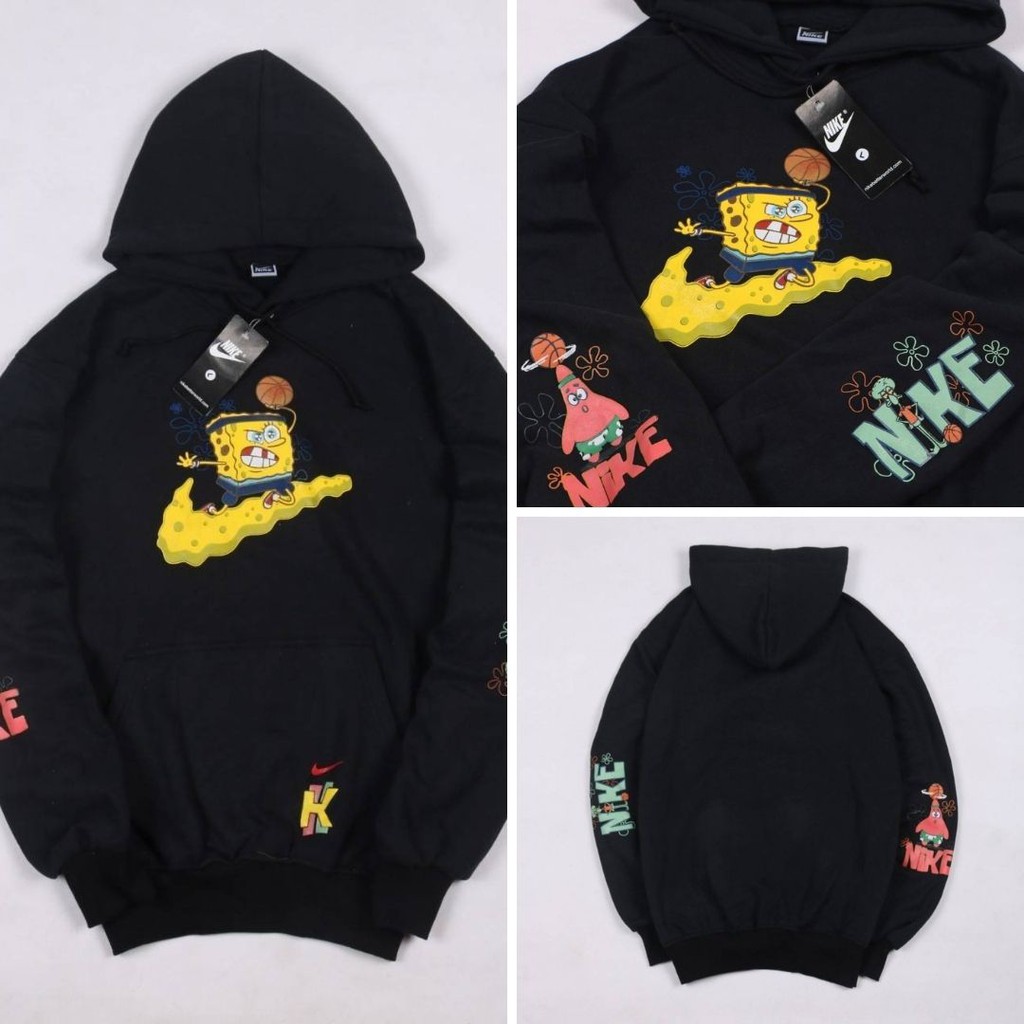 Hoodie AAPE x Spongebob FULL LABEL / Jaket Sweater Hoodie Premium