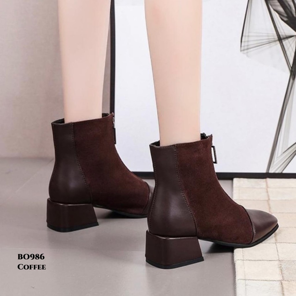 RESTOCK WYN SEPATU BOOTS FLAT KOREA BO986