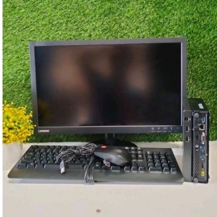 Paketan Mini PC i7 Gen 4 Ram 8GB SSD 128GB + Monitor Lenovo 22&quot;, Mulus