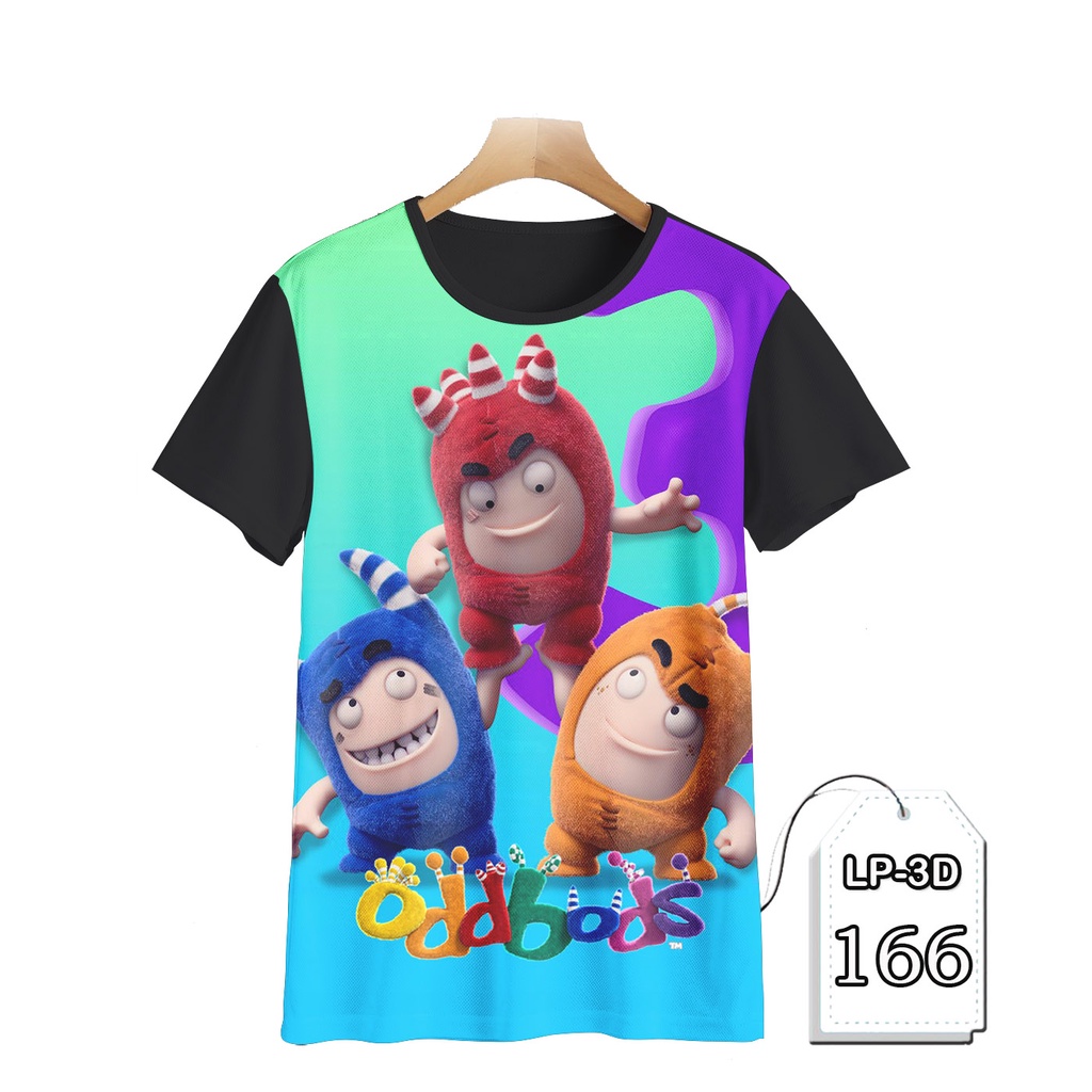 KAOS Oddbods Printing 3D Baju Anak Oddbods Kartun TV Animasi #LP3D-166
