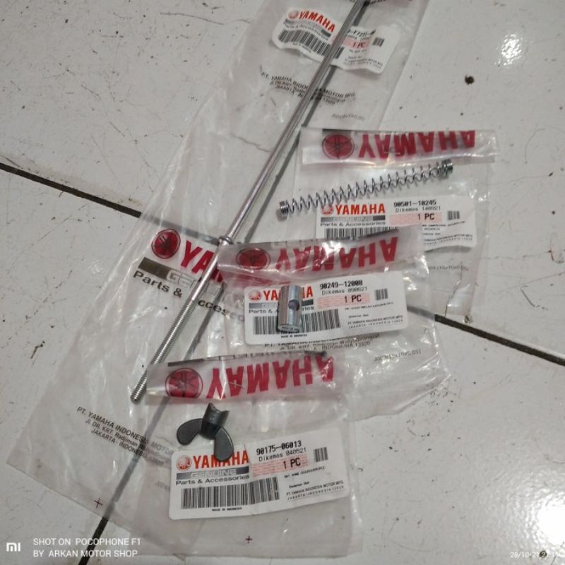 TIANG REM SET RX KING ORI YGP RXKING RX-KING PER PIN MUR KUPU-KUPU KUPU WING NUT SPRING