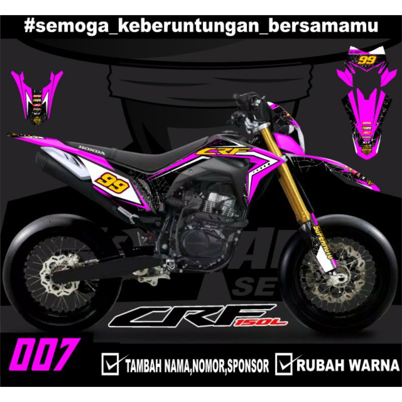 Sticker setiker stiker decal CRF 150 L- (a007) minimalis Fullbody-Dekal stiker CRF 150 L Trail