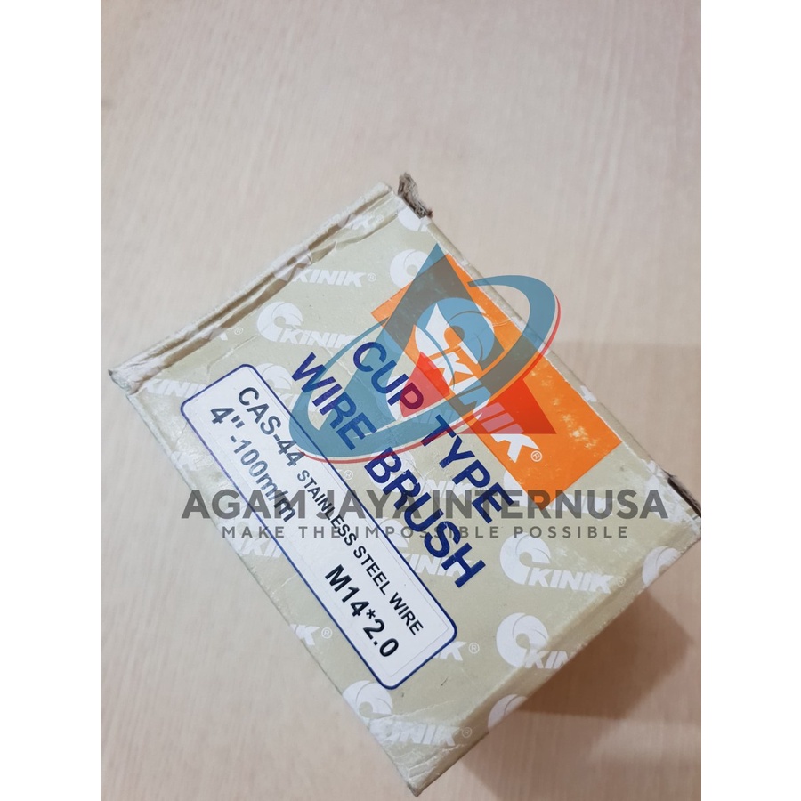 CUP BRUSH 4" STAINLESS STEEL WIRE KINIK (SERABUT)