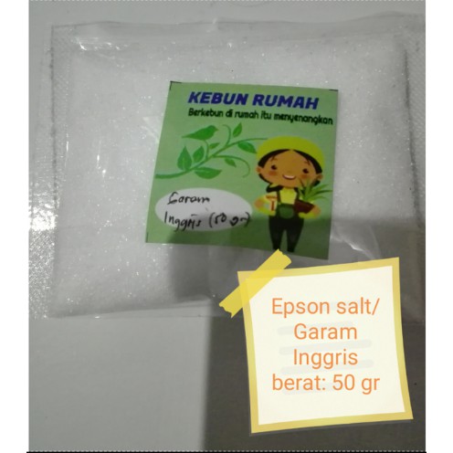 50Gram- Garam Inggris-Epsom Salt-Magnesium Sulfat untuk Pupuk Tanaman