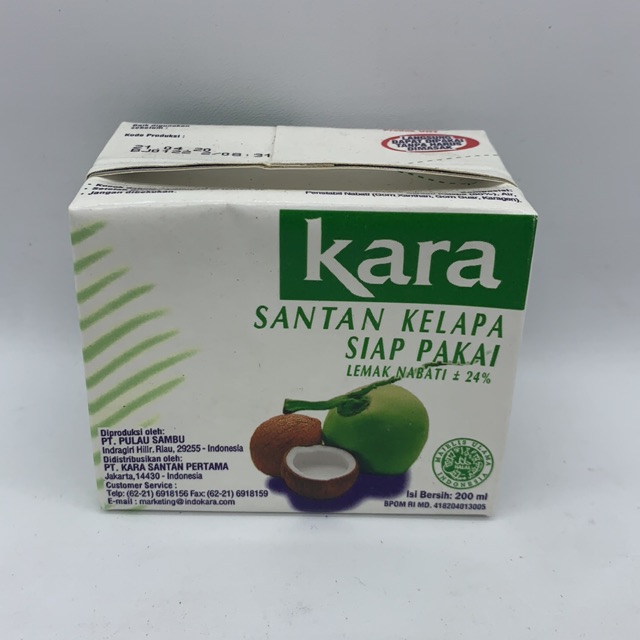 Kara Santan Siap Pakai KOTAK 200ml barcode 8992717880186