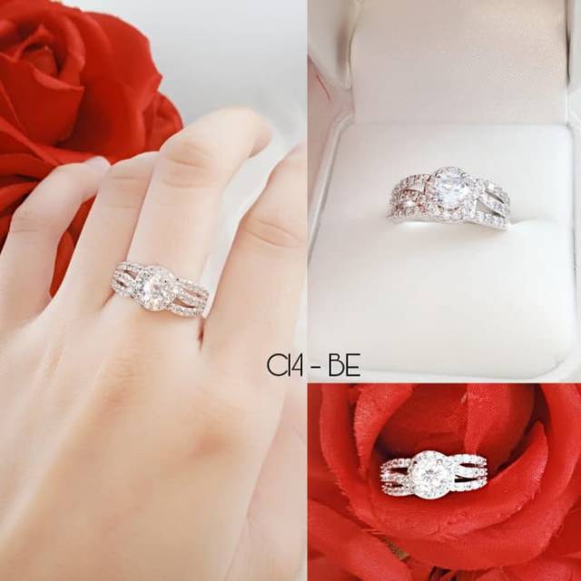 Cincin Xuping Lapis Mas Putih ( Persis seperti ASLI )