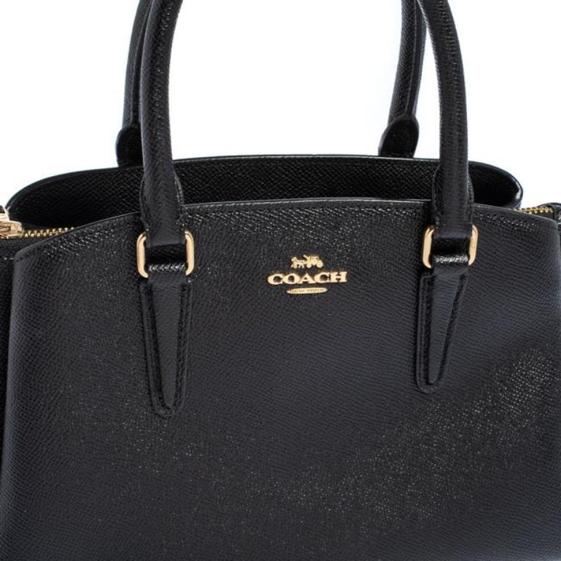 SAGE CARRYALL IN BLACK LEATHER(COACH F28976)