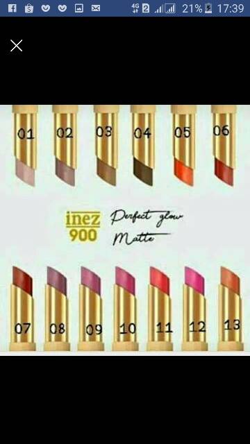 Inez 900 perfect glow matte lipstick / inez lip matte / inez long lashting lipstik / inez lips mate