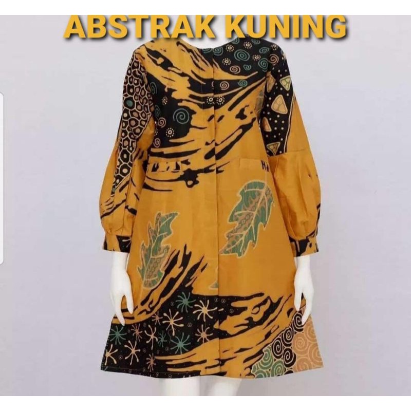 BAJU TUNIK BATIK / DRESS WANITA KAIN HALUS LAPIS FURING