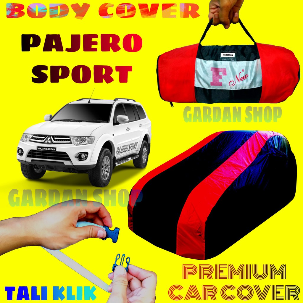 Body Cover PAJERO SPORT Sarung MERAH Penutup Pelindung Bodi Mobil Mitsubishi Pajero Sport PREMIUM