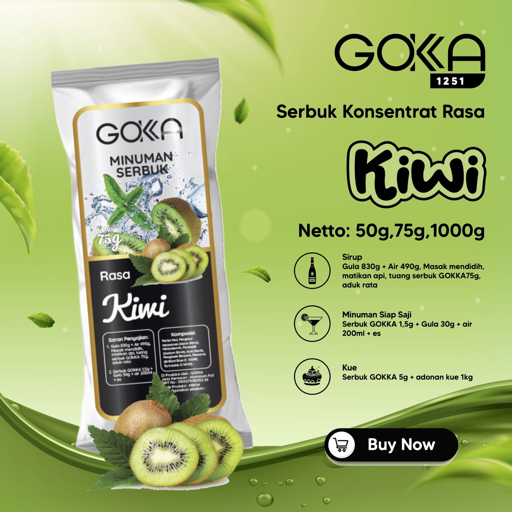 

Bubuk Konsentrat Gokka Rasa Kiwi 50gram