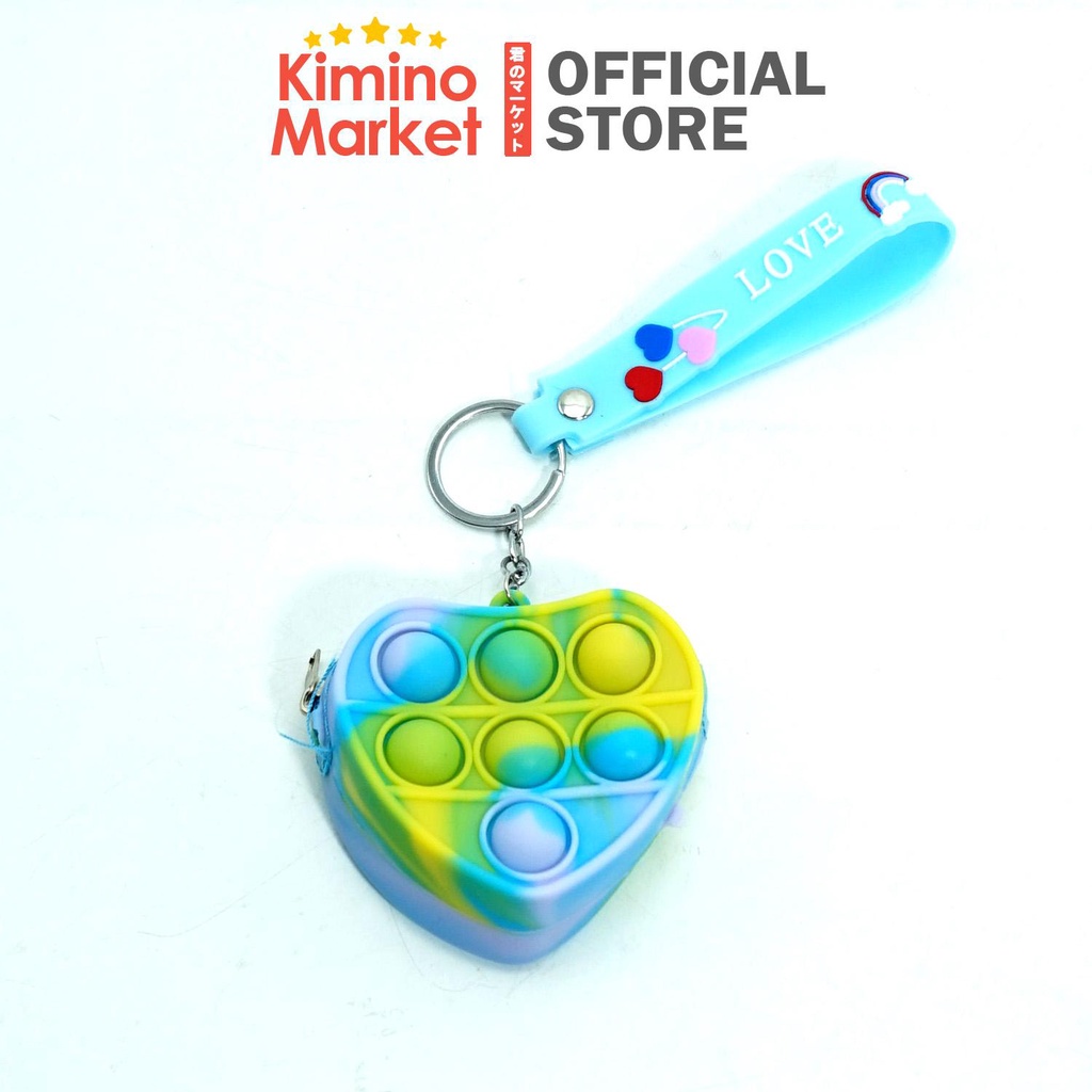 Dompet Koin Pop It Mini Gantungan Serbaguna Gantungan Kunci Fidget Toy