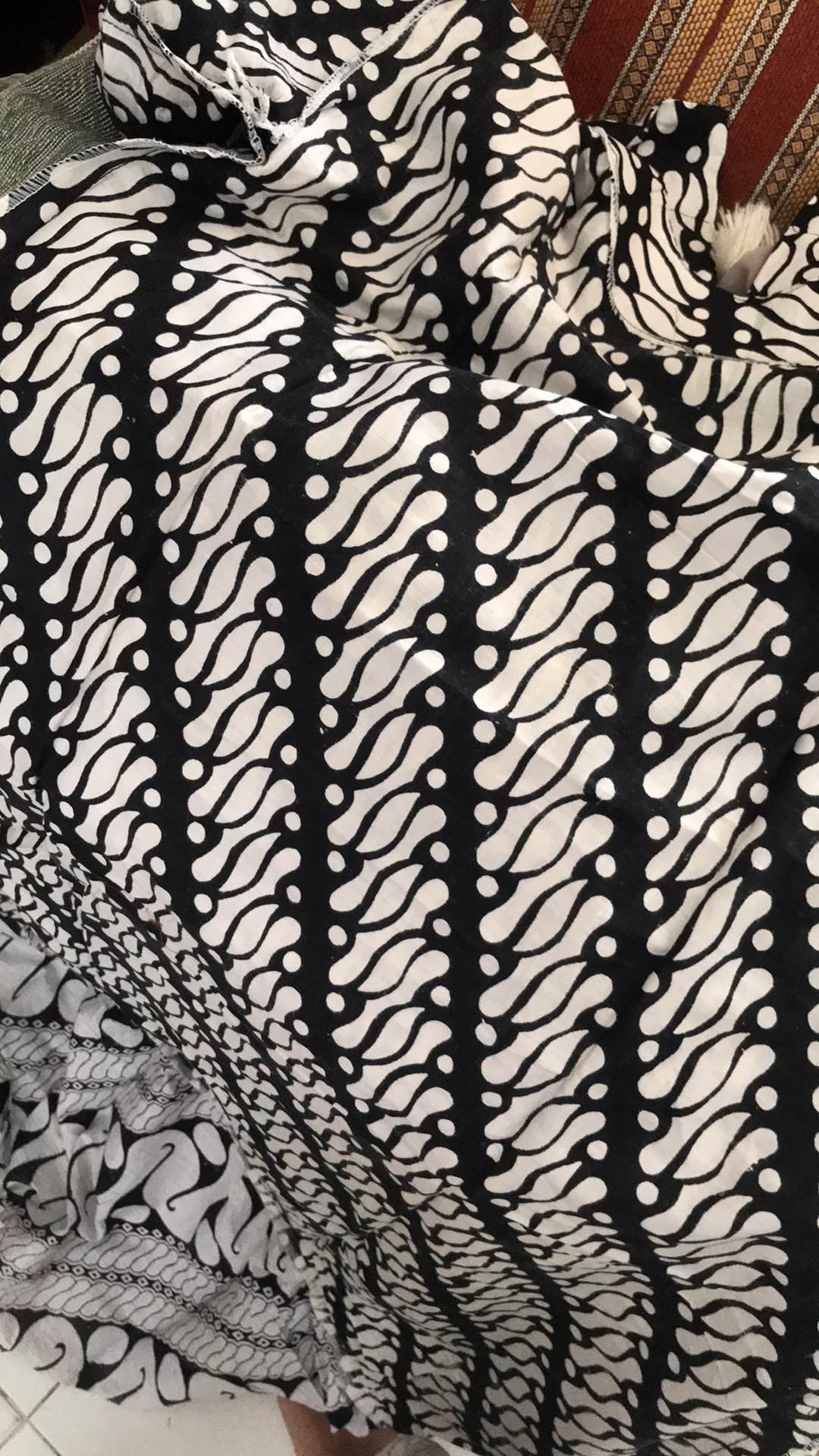 Batik Gamis Zara Monochrome Modern Kondangan Etnic Ramadhan Motif Kombinasi Exclusive