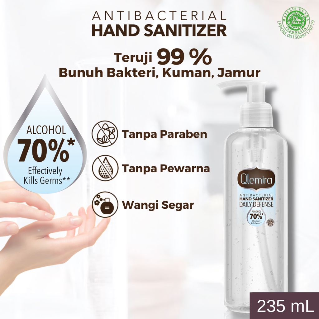 Makarizo Qlemira Antibacterial Hand Sanitizer 235 ml