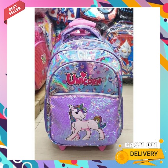 Cod Tas Ransel Troli Sekolah Anak Laki Laki Tobot Robot Blue Biru Keren Tk Sd Paket Backpack Serbagu