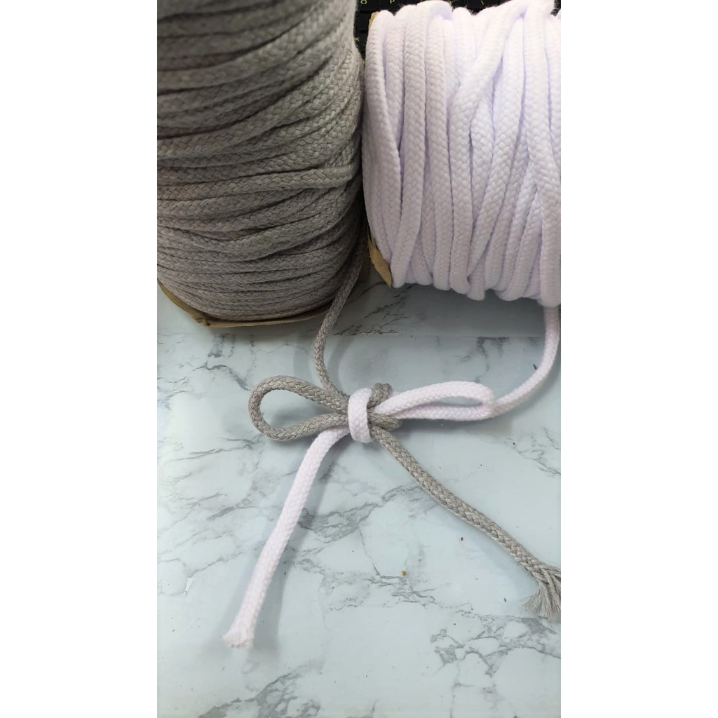 Tali Jaket Hodie Abu-abu / Putih 6mm SPD