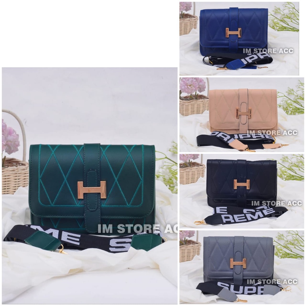 Iqbal Tas Wanita Sling Bag Fashion- Tas Motif H - Tas Wanita Import - Tas Murah 2021,.