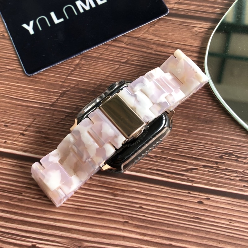 Strap Ceramic Resin Premium Marble Apple Watch iWatch Series 8 7 6 5 4 3 2 1 SE 38mm 42mm 40mm 44mm 41mm 45mm