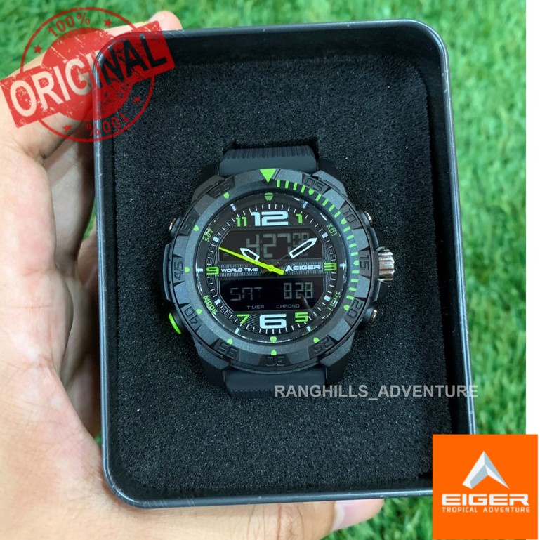 EIGER1989 JAM TANGAN ANALOG DIGITAL PRIA BAITOU BLACK ORIGINAL PRODUK