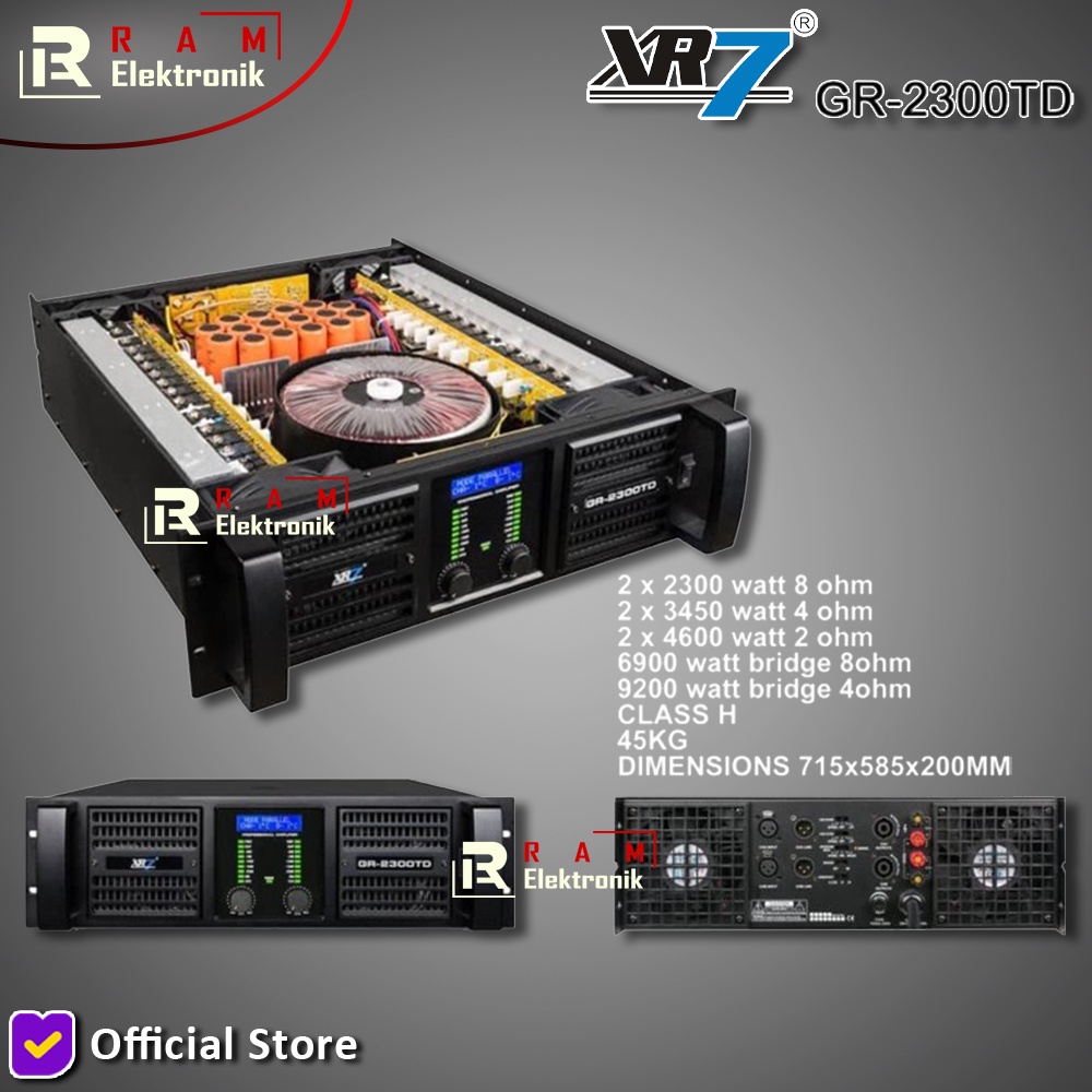 Power Amplifier XR7 GR2300TD / GR 2300 TD / GR-2300TD Class H Original