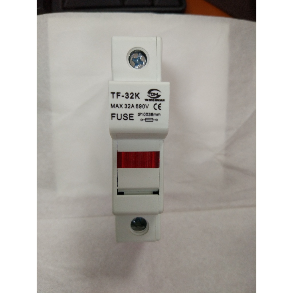 Din Rail Fuse Holder w / Lamp RT 18-32 TDM TF-32K