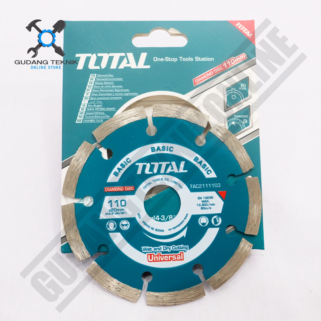 Mata Potong Keramik 4&quot; TOTAL TAC2111103 / Dry Diamond Disc TOTAL - Mata Pisau Potong Keramik Granit