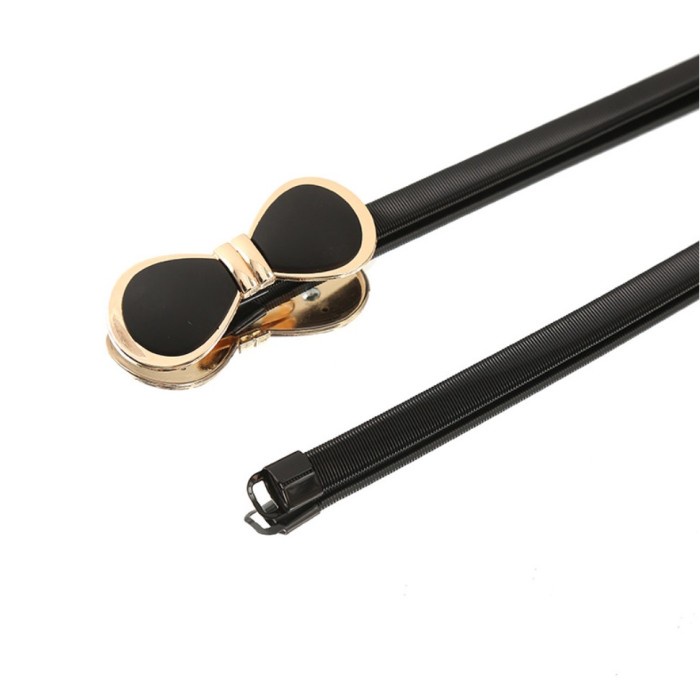 Ikat Tali Pinggang Wanita BLACK SPIRAL Per Elastis Motif DAUN PITA - #2 PITA BULAT(J2H2) Belt Wanita