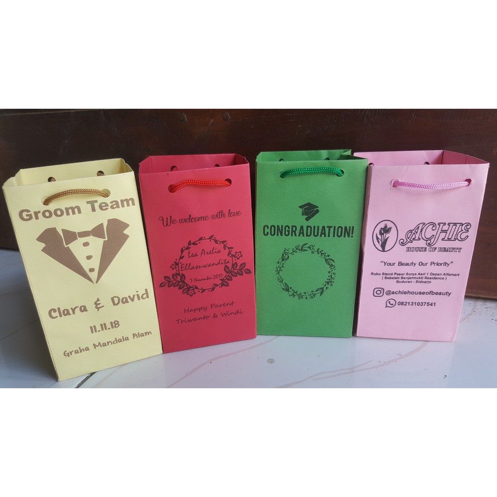 

Paperbag kertas warna Ukuran custom 3