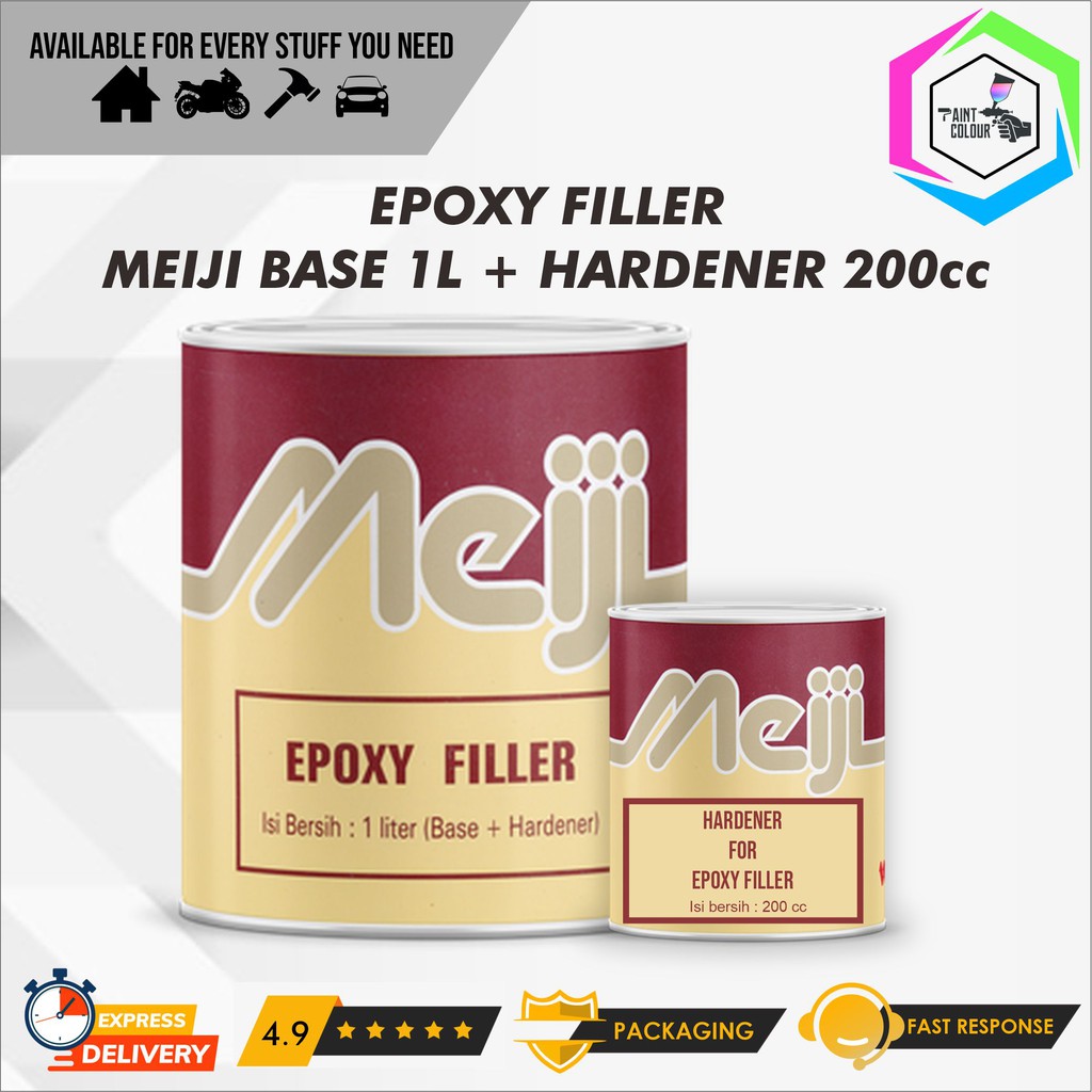 Epoxy Filler / Cat Dasar MEIJI Filler 1kg + Hardener