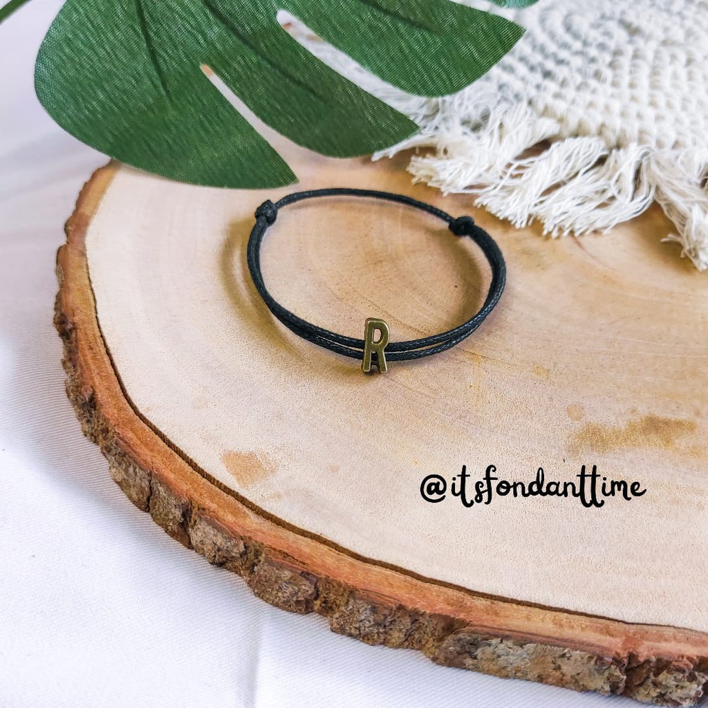 Kalya Bracelet N - Z/ Gelang Nama/ Gelang Huruf/ Gelang Alfabet/ Gelang Couple/ Gelang Tali