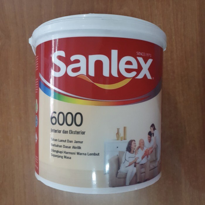 Cat Sanlex 5kg putih galon TERMURAH sanlex 6000 white
