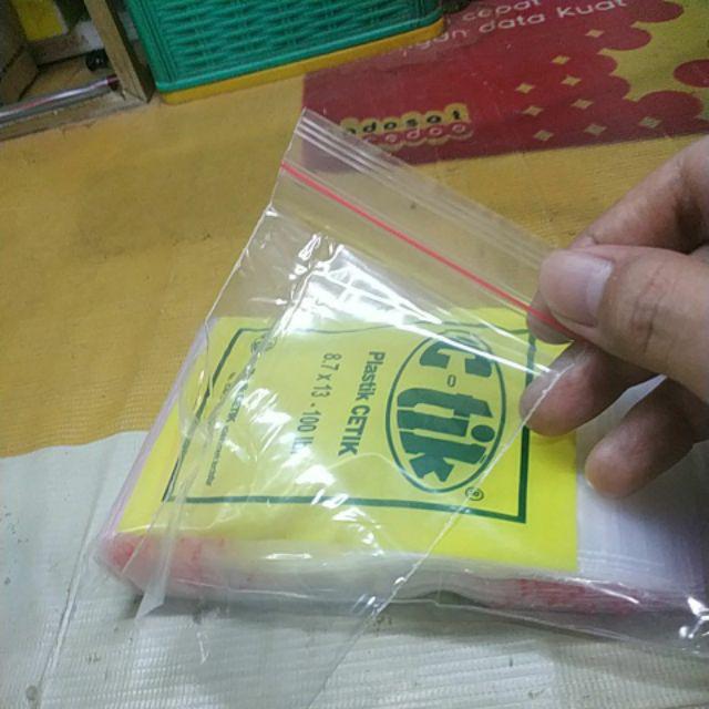 Pe Klip 8,7x13 Kantong Plastik Klip Bening Kemasan Obat Baju