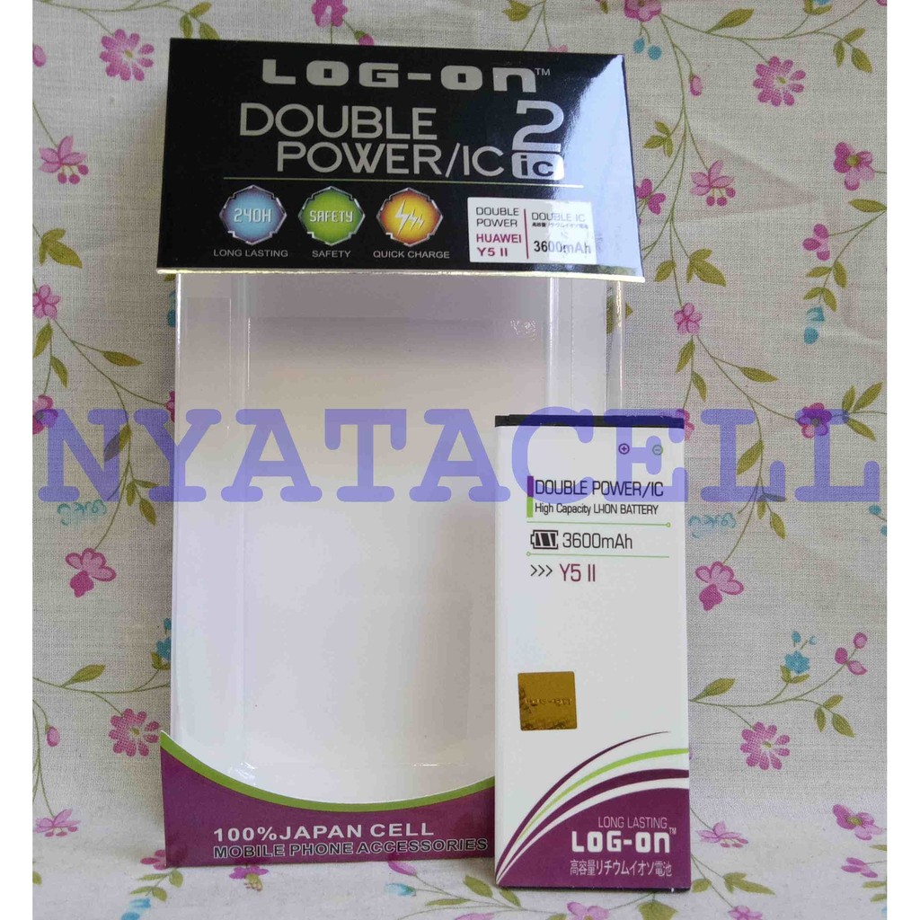 Baterai Log on Huawei Y5 II/ Y5 2 2016 Batre/Original/Double Power