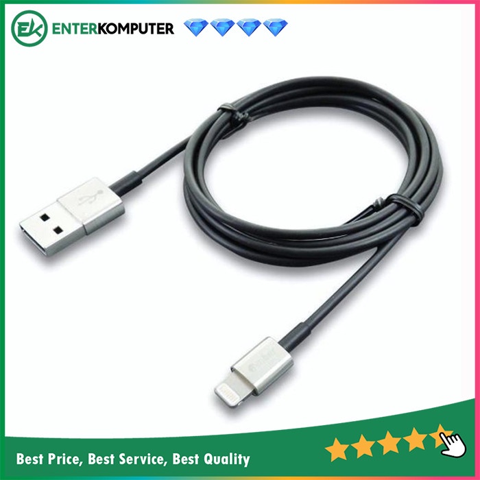 Amber MUB-L01 - LiPower Cable, USB A- Micro B, 1.2m, Silver