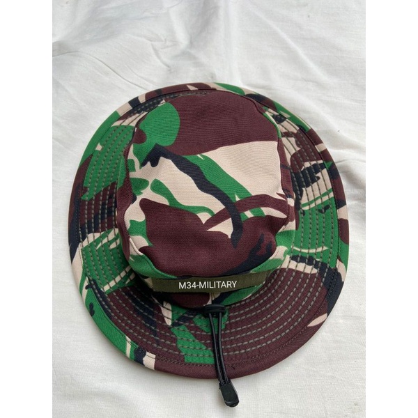 TOPI RIMBA KAWAT TNI LORENG MALVINAS BALOTELI / VELBET WOL RIPSTOK PREMIUM