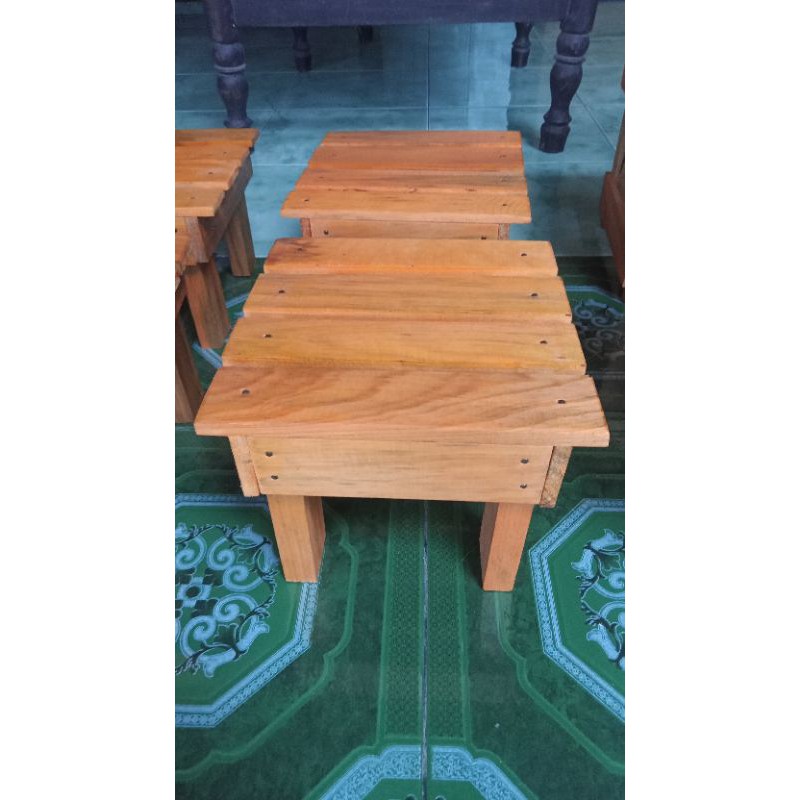 Kursi Kotak Pendek Kayu / Dingklik Mini Kayu / Dingklik Kotak / Kursi Kayu / Kursi Jongkok-5