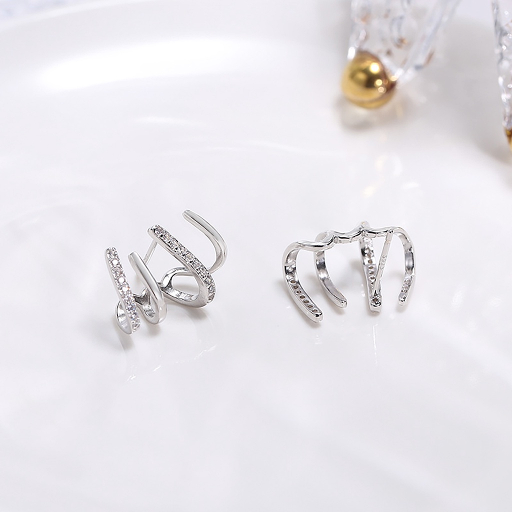 Hu Hu Hu Hu Hu Alat Bantu Pasang Kacamata♡ 1 Pasang Anting Tusuk Berlian Imitasi Model Cakar Sturdy Untuk Wanita