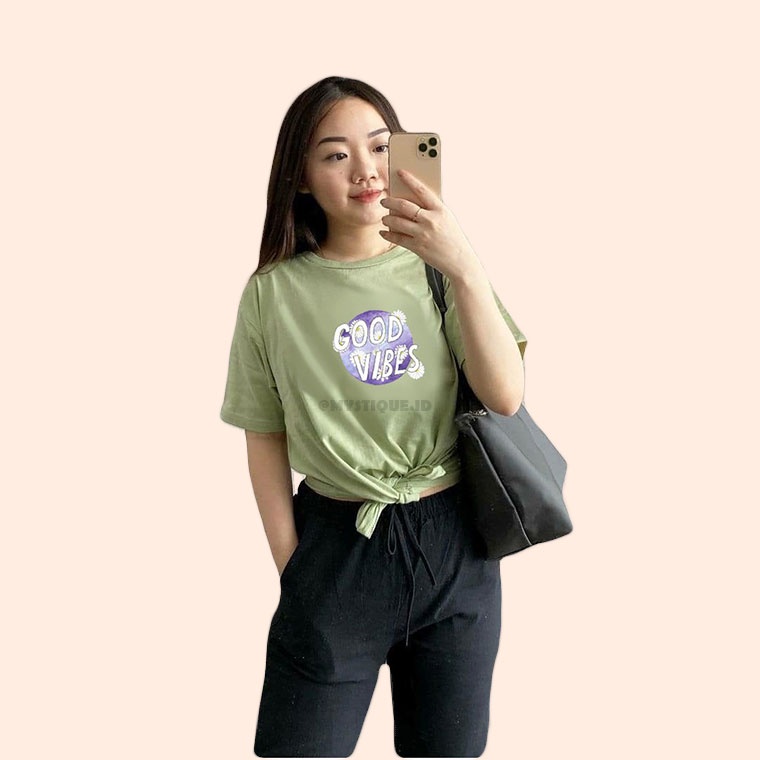 MYSTIQUE.ID - BAJU KAOS GOOD VIBES AESTHETIC DAN LUCU