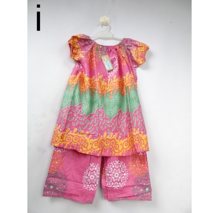 Baby Doll / Stelan Setelan Celana Batik Anak Size M, L, Xl Usia 4 -10 Tahun