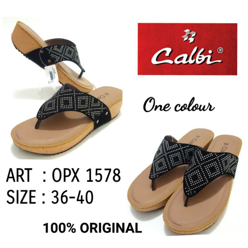 SALE Sandal Wedges Wanita Calbi Sandal Jepit Calbi opx 1578 size 36-40