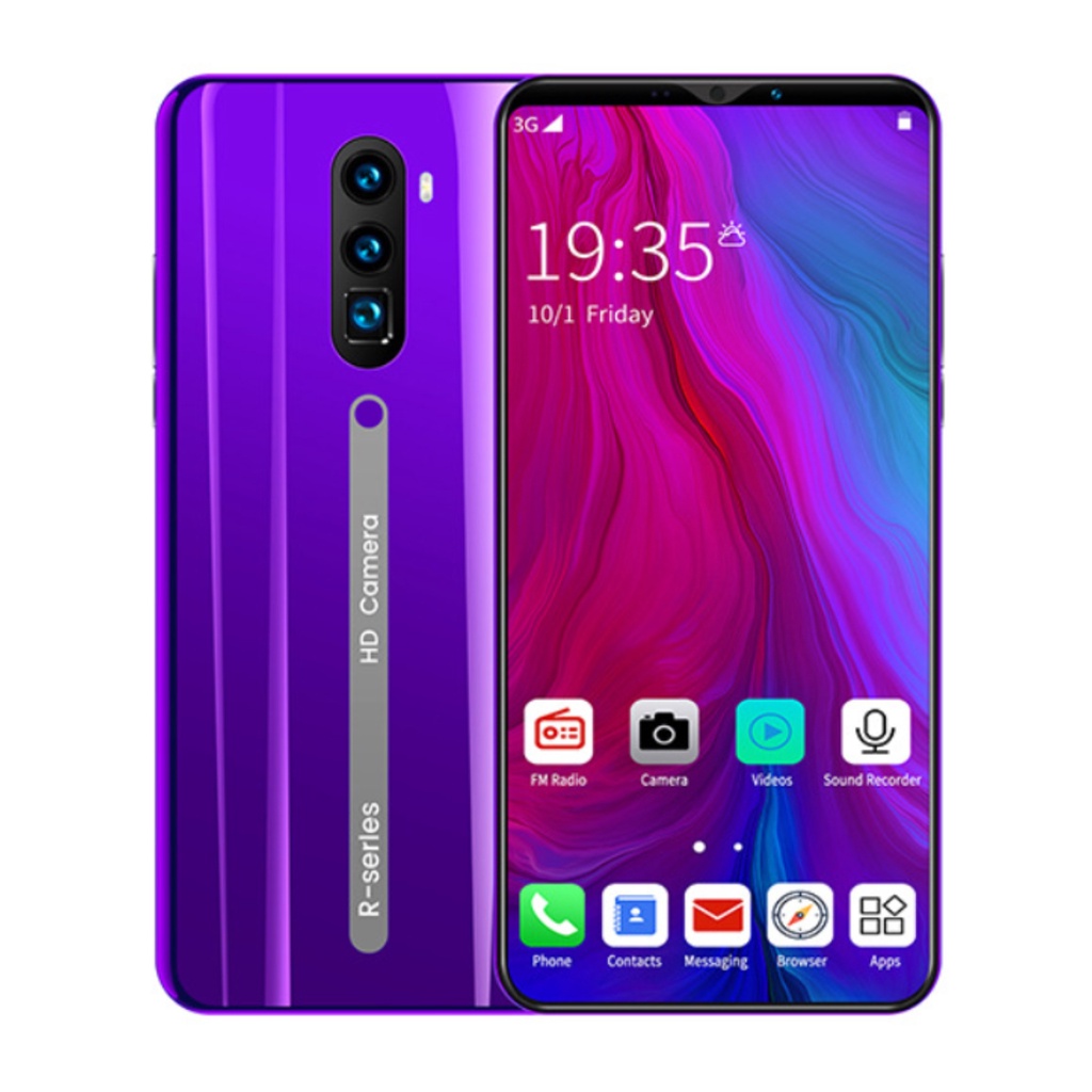 hp murah COD Pengiriman Lokal Pengiriman Cepat  Rino3 5.0 inch / Rino3 Pro 5.8 inch Android 9.0 6GB + 128G handphone murah kredit gift set+casing hp+headset  hp cicilan murah hp murah cuci gudang hp android murah  hp ram 2 gb murah hp oppo murah Black kad-Purple