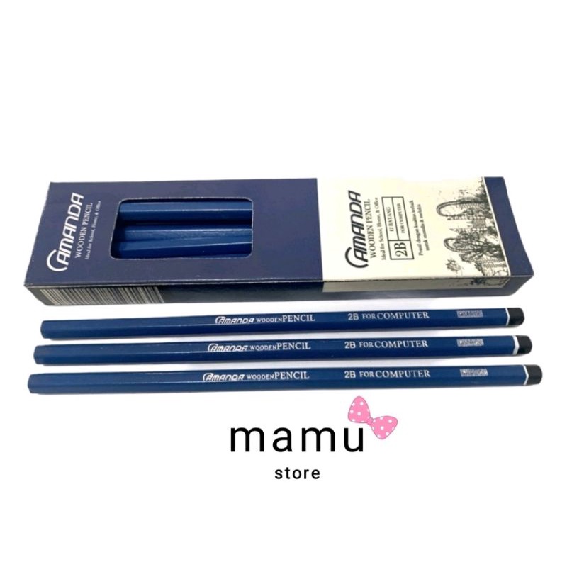 

(1 pack) Pensil 2B Amanda Hijau Biru