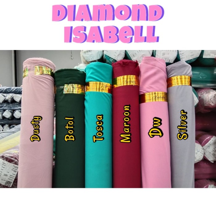 1 Roll 60 Yard Kain Diamond Isabela Street Crepe - Bahan Kerudung Hijab Pashmi