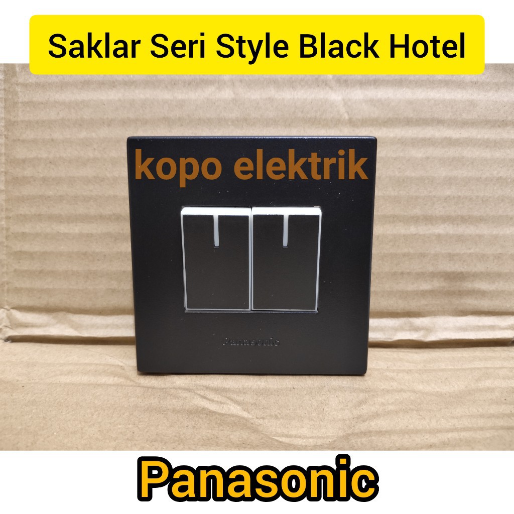 Panasonic Saklar Seri Style Black Hotel Tanam Inbow