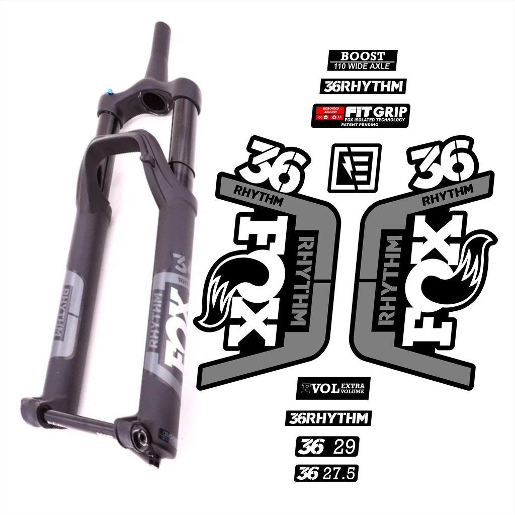 Decal Stiker Fork FOX Float  RHYTHM  36 Sepeda MTB