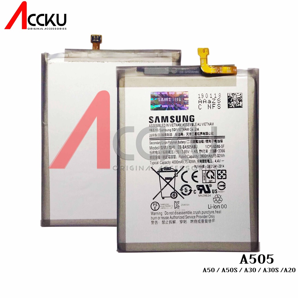 [ BA-505ABU ] BATERAI SAMSUNG A50 | SAMSUNG A50S | SAMSUNG A30 | SAMSUNG A30S | SAMSUNG A20 BATERAI SAMSUNG GALAXY A50 A30 BATTERY SAMSUNG A30 A50 EB-BA505ABU ORIGINAL