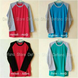  Kaos  Reglan Raglan Baju Polos  Lengan  Panjang dan Lengan  3 