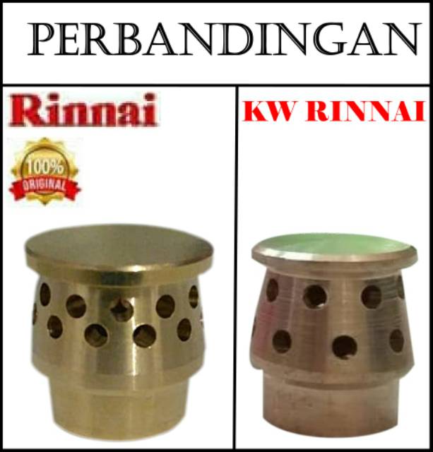 Rinnai Burner Kuningan api lilin rinnai original api tengah